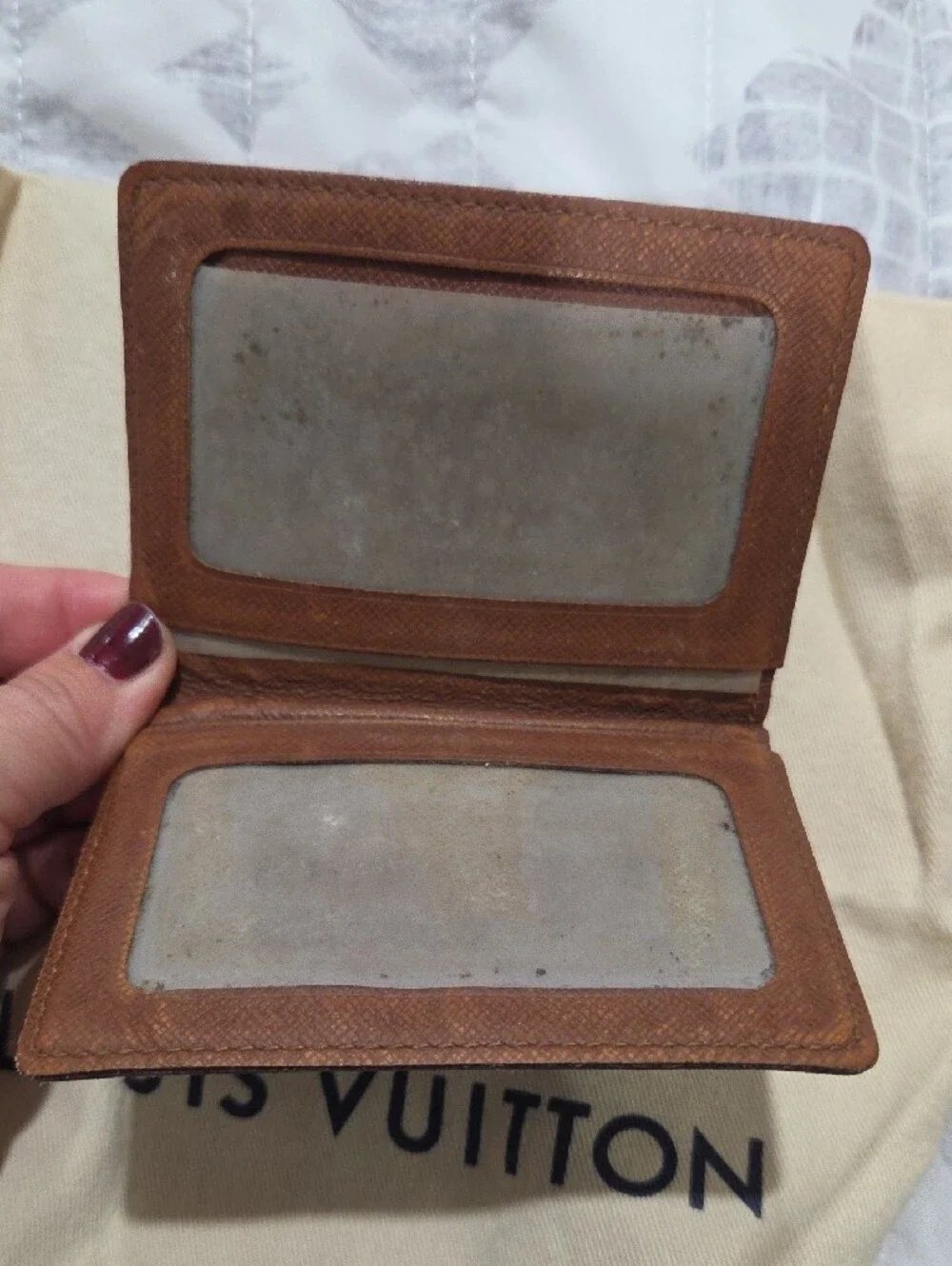 Vintage Louis Vuitton Monogram Porte 2 Cartes Vertical ID Card Holder M60533